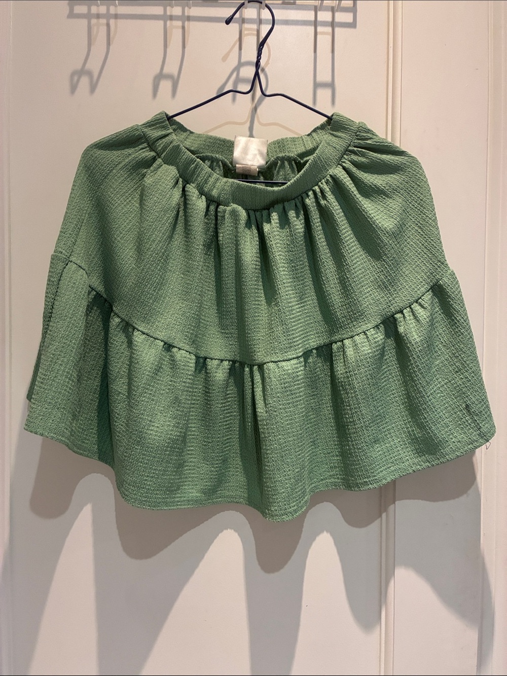 Livi by Olivia Rae Light Green Tiered A-Line Women’s Skirt